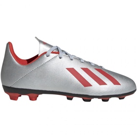 Chaussures de foot Adidas X 19.4 FxG Jr F35362 multicolore argent