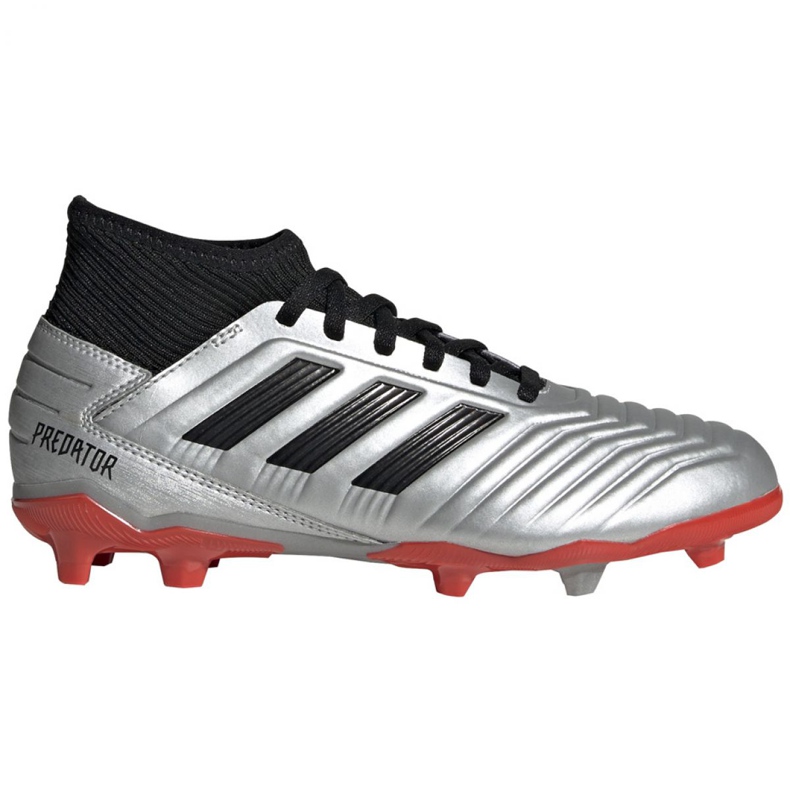 Chaussures de foot Adidas Predator 19.3 Fg Jr G25795 multicolore argent Chaussures de foot Adidas Predator 19.3 Fg Jr G25795 multicolore argent