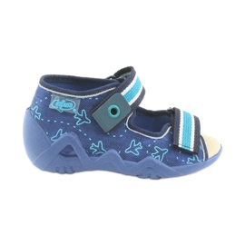 Chaussures enfant Befado 350P004 bleu marine bleu vert
