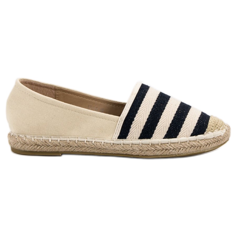 BELLAMILA Espadrilles à rayures brun