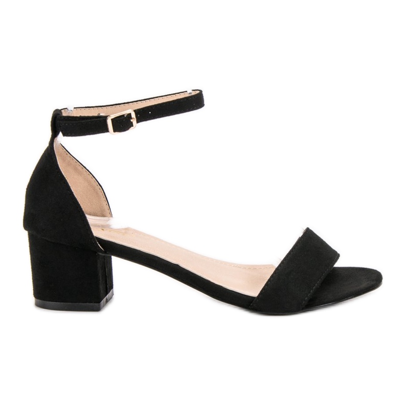 SHELOVET Sandales noires classiques le noir