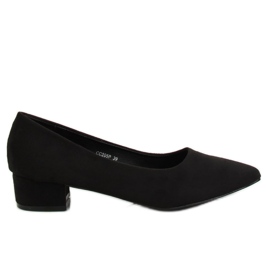 Noir Escarpins talons bas noir CC205P Noir le noir