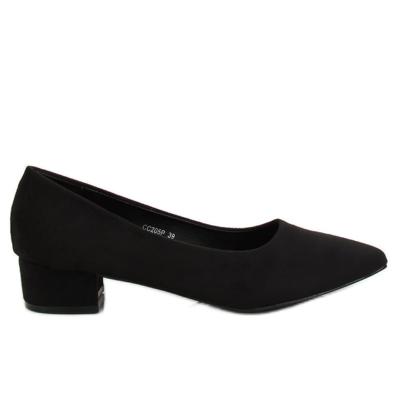 Noir Escarpins talons bas noir CC205P Noir le noir