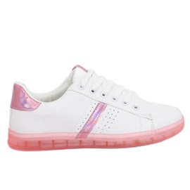 Baskets femme blanches et roses 2B9XX923 WHITE / ROSERED Baskets femme blanches et roses 2B9XX923 WHITE / ROSERED