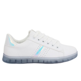 Baskets femme blanches et bleues 2B9XX923 BLANC / BLEU