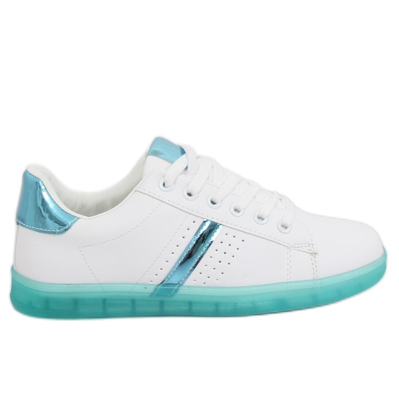 Baskets femme blanches et vertes 2B9XX923 BLANC / VERT