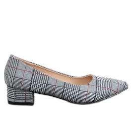 Black Check Black Escarpins CC207P Noir gris multicolore