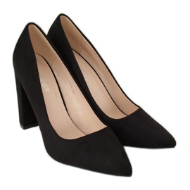 Escarpins sur le poteau noir 4008 Noir