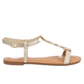 Sandales dorées pour femmes S060071 Or d'or