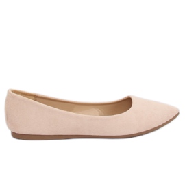 Ballerines orteils beige amande WD39P Beige