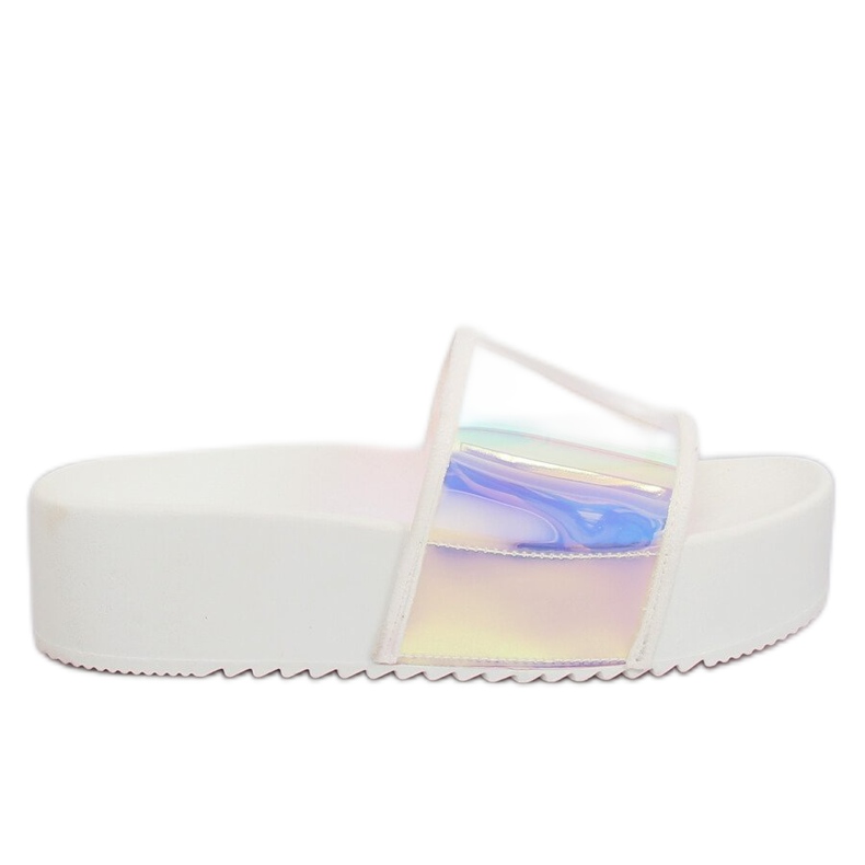 Chaussons holographiques blancs CK81P Blanc blanche