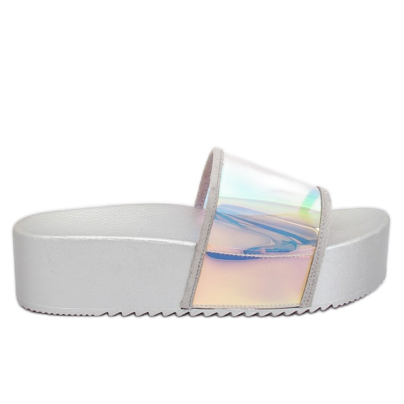 Chaussons holographiques argentés CK81P Argent gris Chaussons holographiques argentés CK81P Argent gris