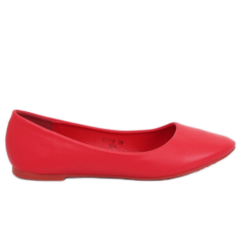 Ballerines femme rouges CC108 Rouge