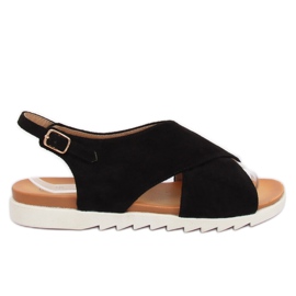 Sandales femme noires 9003 Noir le noir