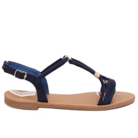 Sandales bleu marine pour femme L520 Bleu Sandales bleu marine pour femme L520 Bleu