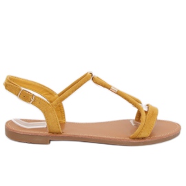 Sandales pour femmes jaunes L520 Jaune