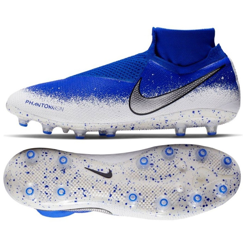 Chaussures de football Nike Phantom Vsn Elite Df Ag Pro M AO3261-410 multicolore bleu Chaussures de football Nike Phantom Vsn Elite Df Ag Pro M AO3261-410 multicolore bleu