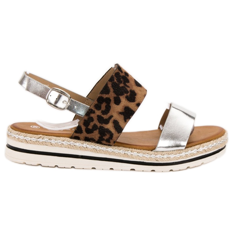 SHELOVET Sandales confortables brun gris