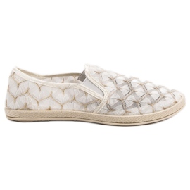 Slipons VICES en dentelle blanc