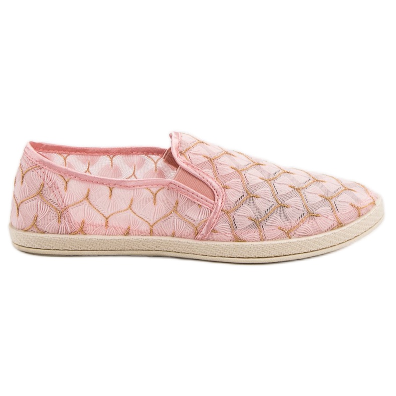 Slipons VICES en dentelle rose