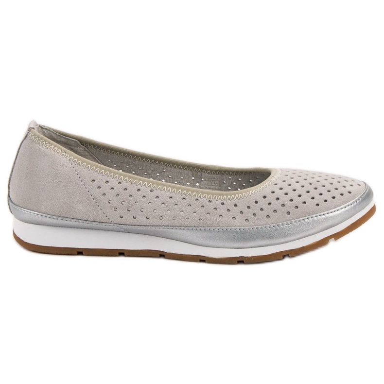 Filippo Ballerines en cuir gris Filippo Ballerines en cuir gris