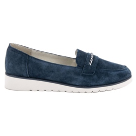 Filippo Mocassins en cuir bleu
