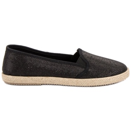 SHELOVET Baskets à enfiler noires le noir