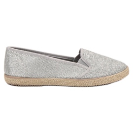 SHELOVET Baskets à enfiler argentées gris SHELOVET Baskets à enfiler argentées gris