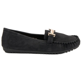 Top Shoes Mocassins femme noirs