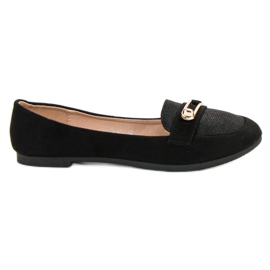 Top Shoes Ballerines élégantes noir