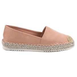 SHELOVET Espadrilles en daim rose