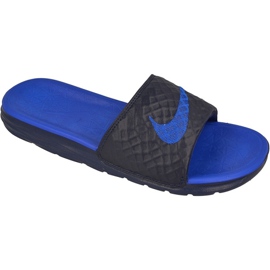 Claquettes Nike Sportswear Solarsoft Benassi M 705474-440 le noir bleu Claquettes Nike Sportswear Solarsoft Benassi M 705474-440 le noir bleu