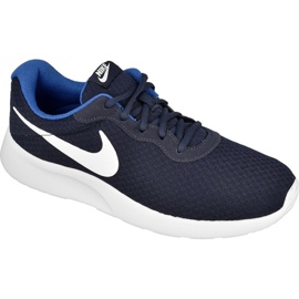 Chaussure Nike Sportswear Tanjun M 812654-414 blanche bleu marin Chaussure Nike Sportswear Tanjun M 812654-414 blanche bleu marin
