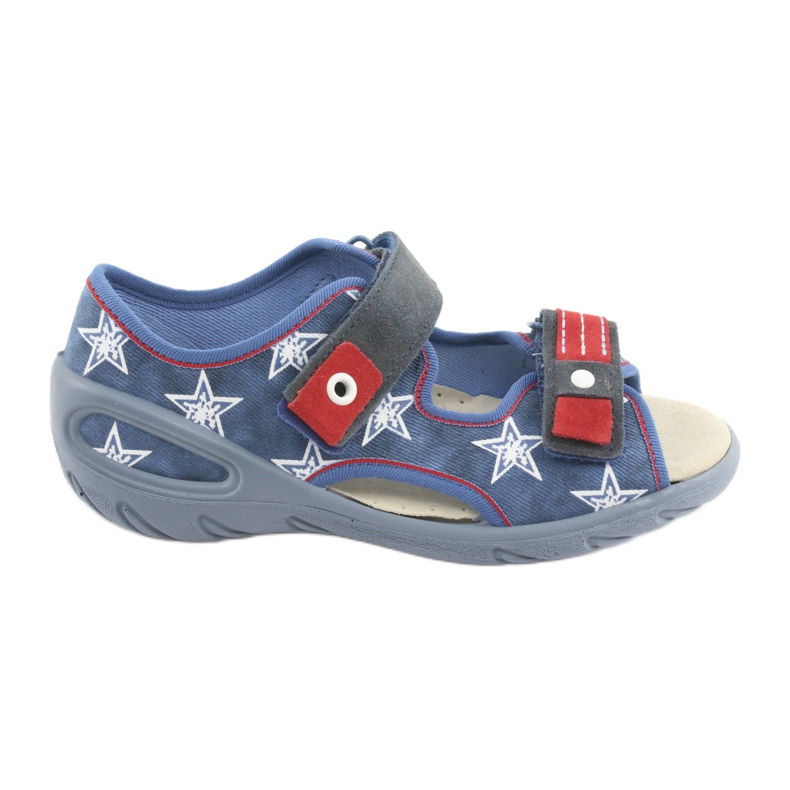 Befado chaussures pour enfants pu 065X119 blanche rouge bleu Befado chaussures pour enfants pu 065X119 blanche rouge bleu