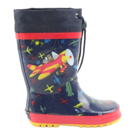 American Club Bottes de pluie pour enfants American SamoLot rouge bleu marine