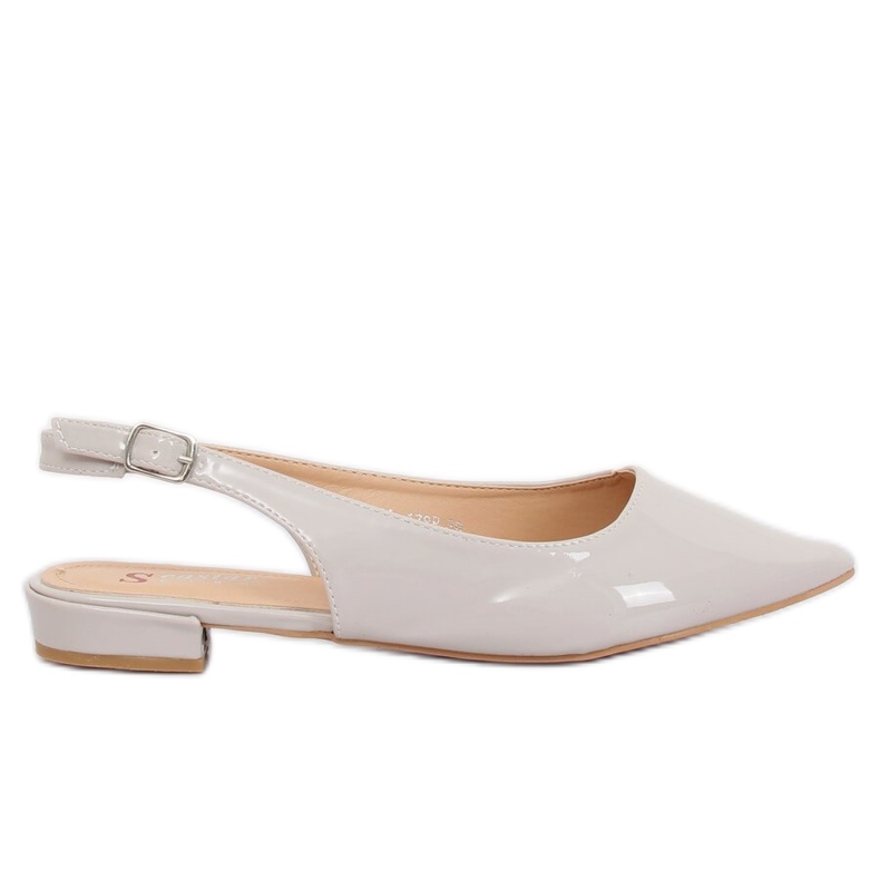 Ballerines grises à talons ouverts LL-178 Gris