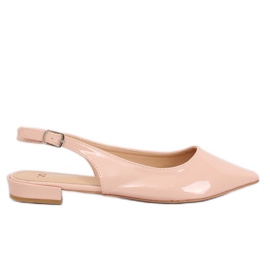 Ballerines roses à talon ouvert LL-178 Rose