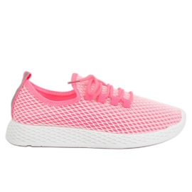 Rose NB283 Fluorescence Peach Red chaussures de sport blanc