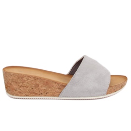 Gris G233 Chaussons compensés gris