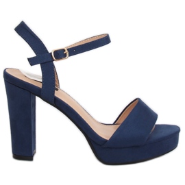 Sandales sur la plateforme HJ101 Blue bleu marine