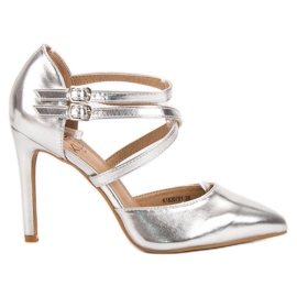 Kylie Goujons de mode brillants gris