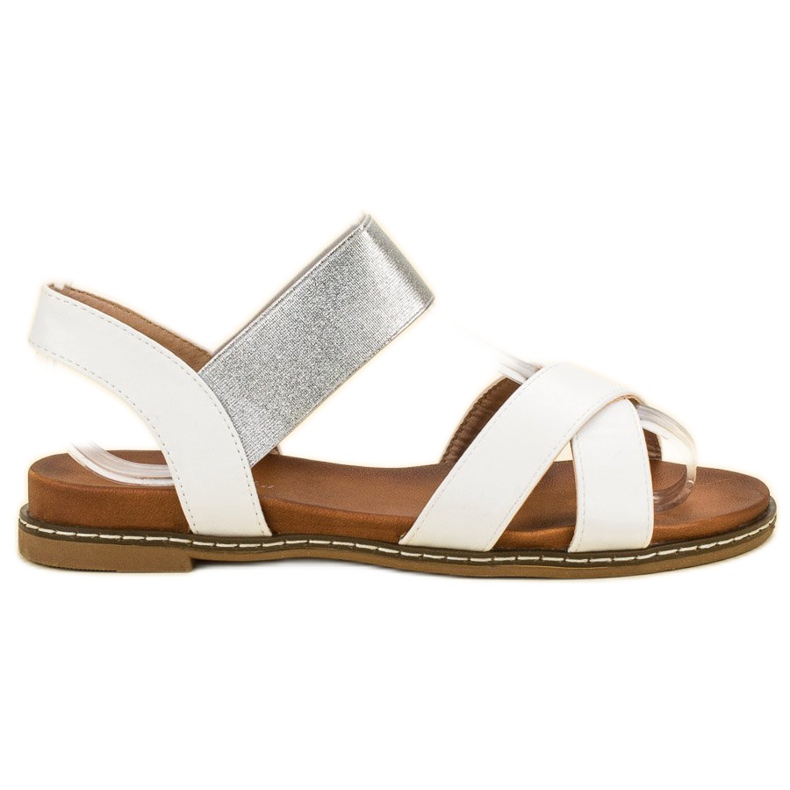 Mannika Sandales Blanches Avec Gomme