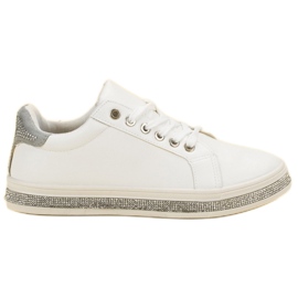 SDS Chaussures de sport avec zircone cubique blanc