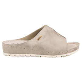 Goodin Chaussons dorés brun jaune