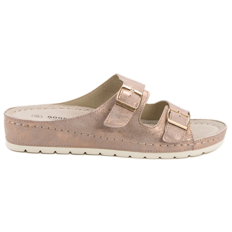 Goodin Pantoufles Avec Boucle rose