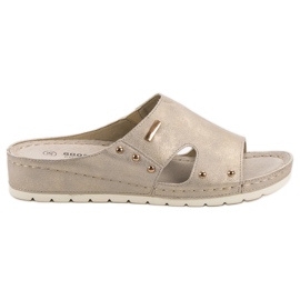 Goodin Des tongs confortables jaune