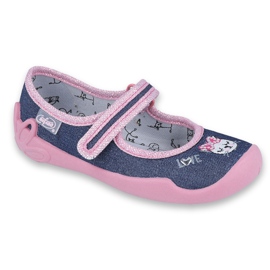 Chaussures enfant Befado 114X352 bleu marine rose