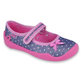 Chaussures enfant Befado 114X357 bleu marine rose