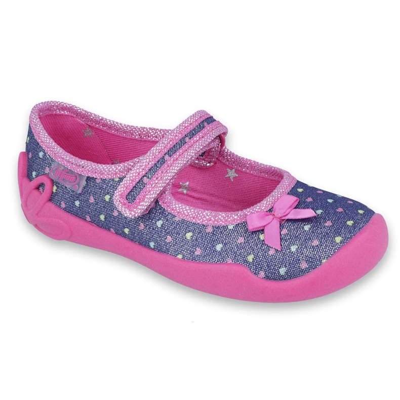 Chaussures enfant Befado 114X357 bleu marin rose