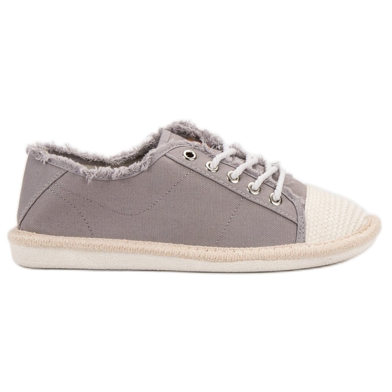 SHELOVET Espadrilles à lacets jaune